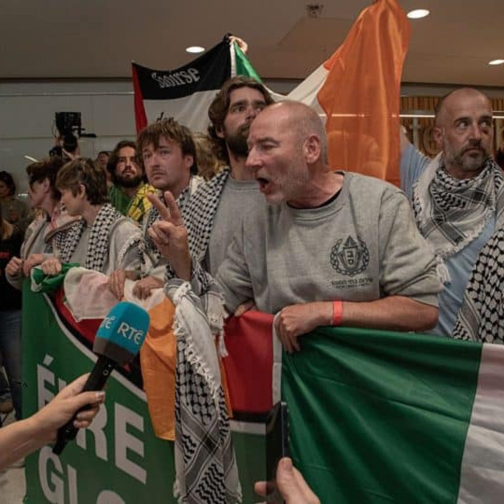 Watch: “think of the 10,000 Palestinian prisoners” — flotilla abductees arrive in Ireland