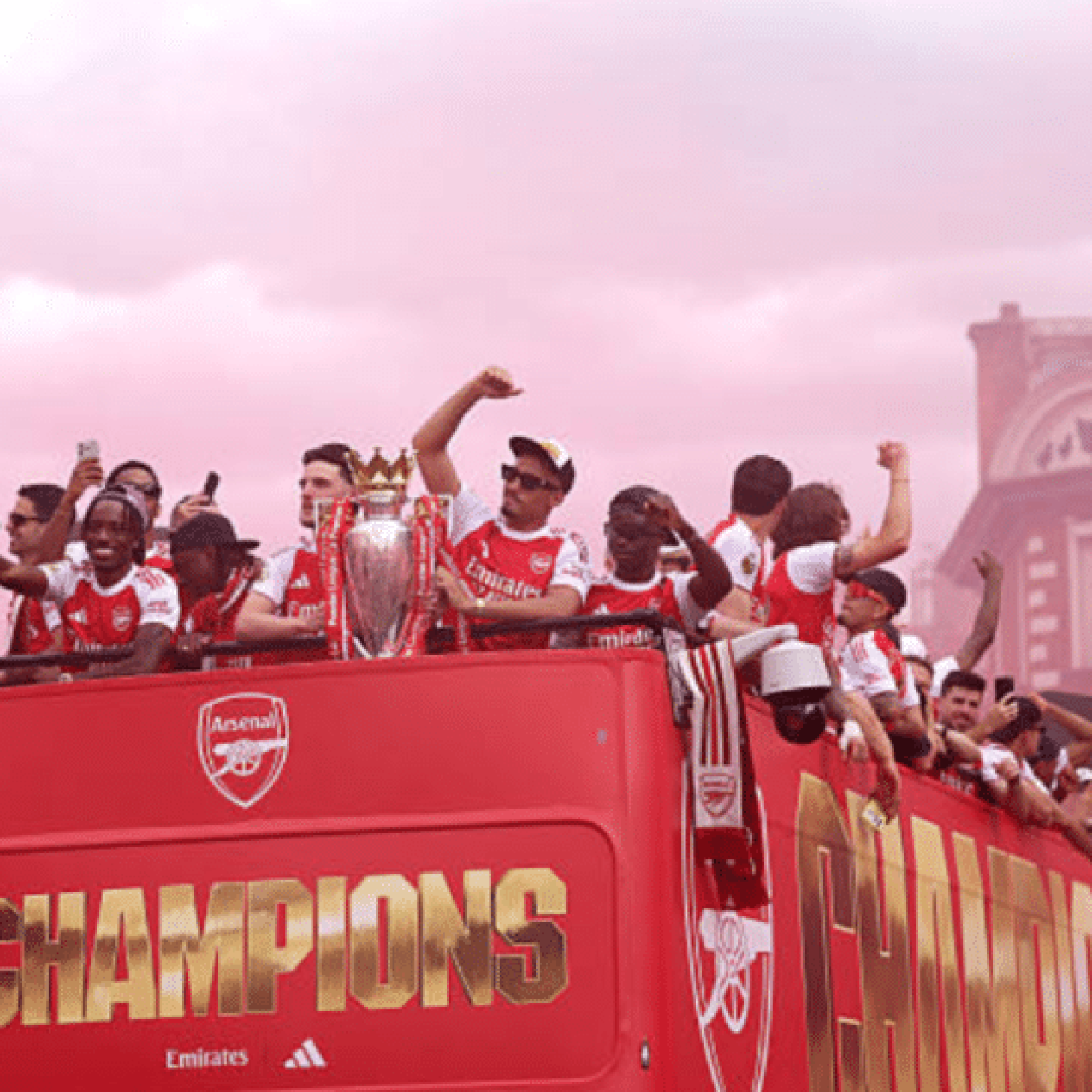 Arsenal crowned champions as fans protest sponsor Deel