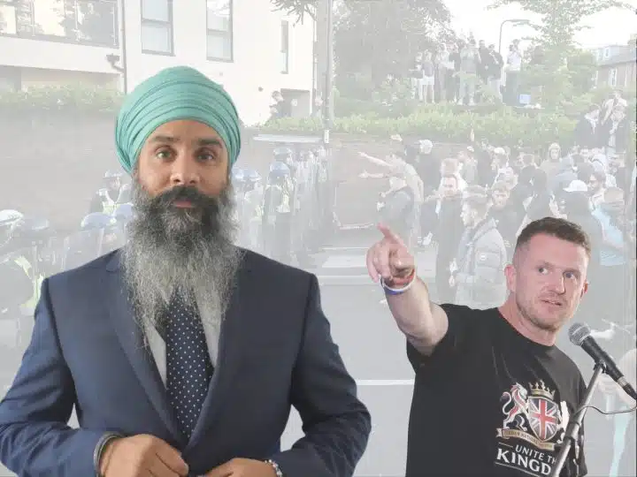 Tommy Robinson threatens to ‘punch head off’ former Sikh ally