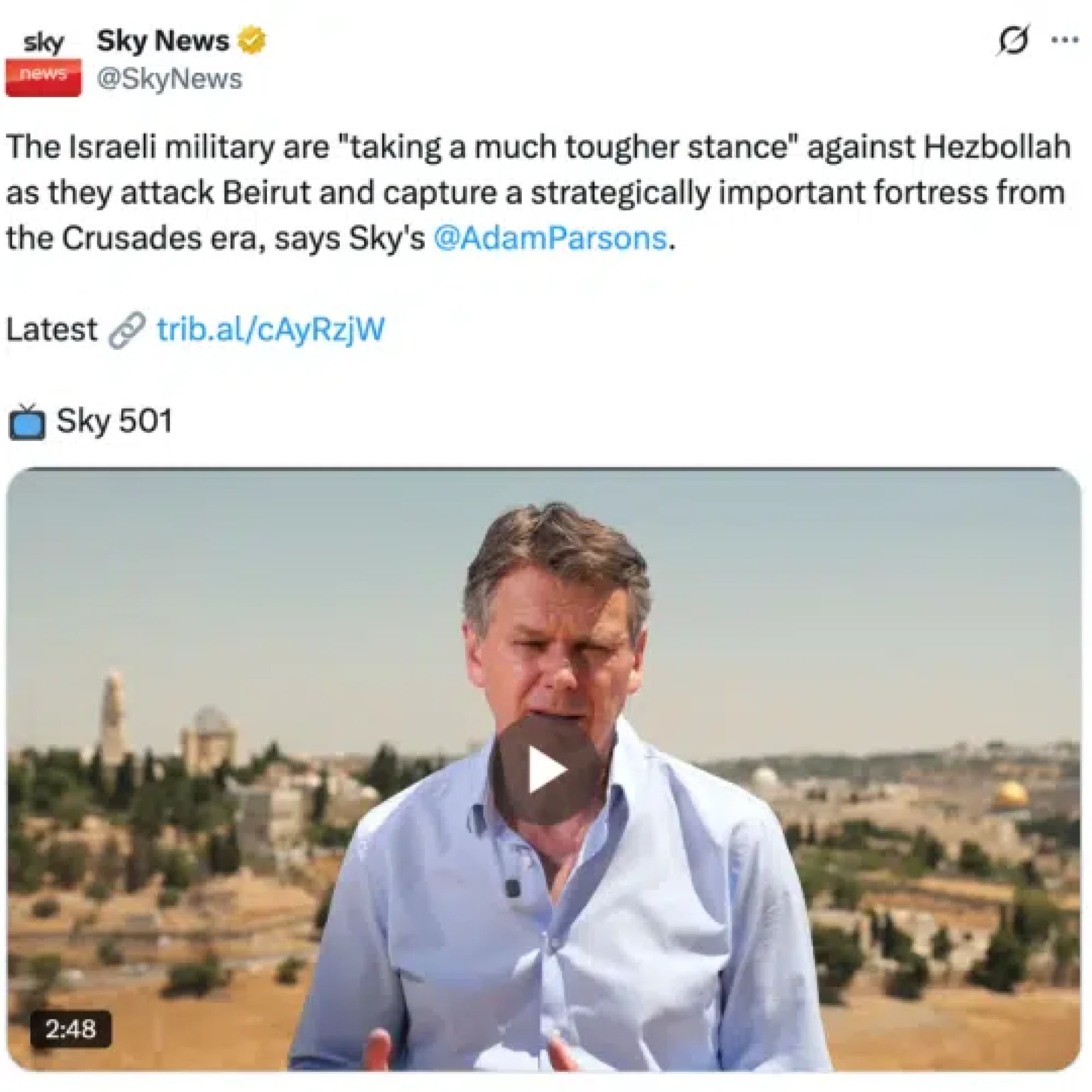 Historian rebukes Sky News on ‘shameful complicity in war crimes’ over Lebanon coverage