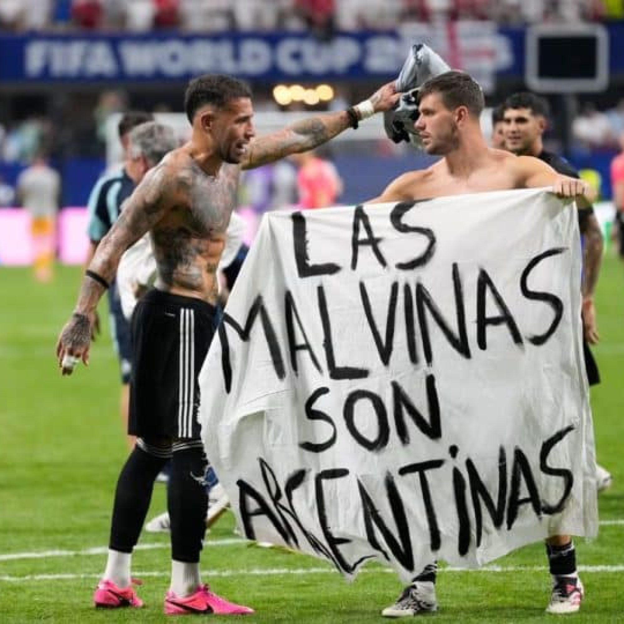 Argentina criticised over Falklands banner after England clash