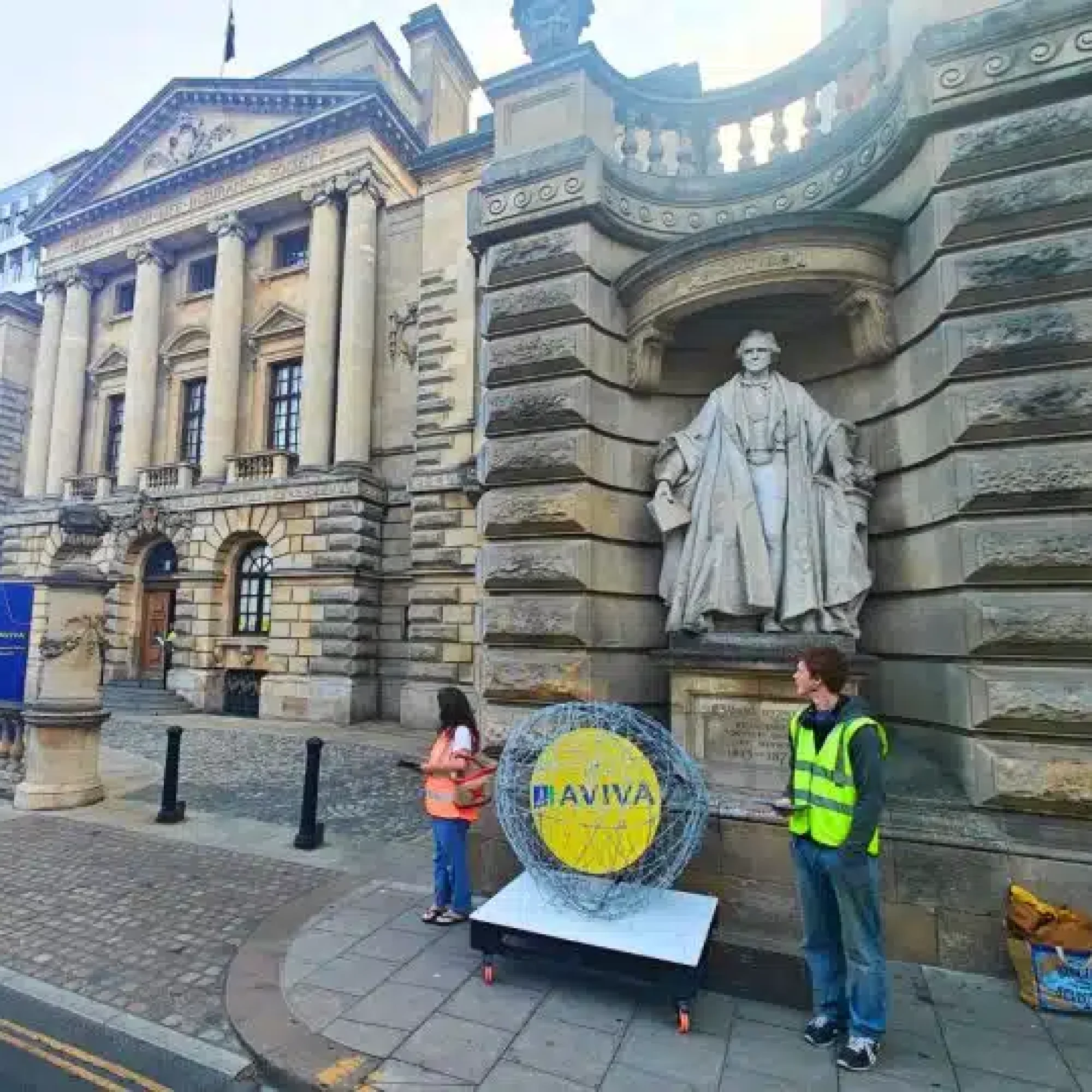 Activists confront Aviva Norwich HQ for insuring migrant detention and surveillance private contractors