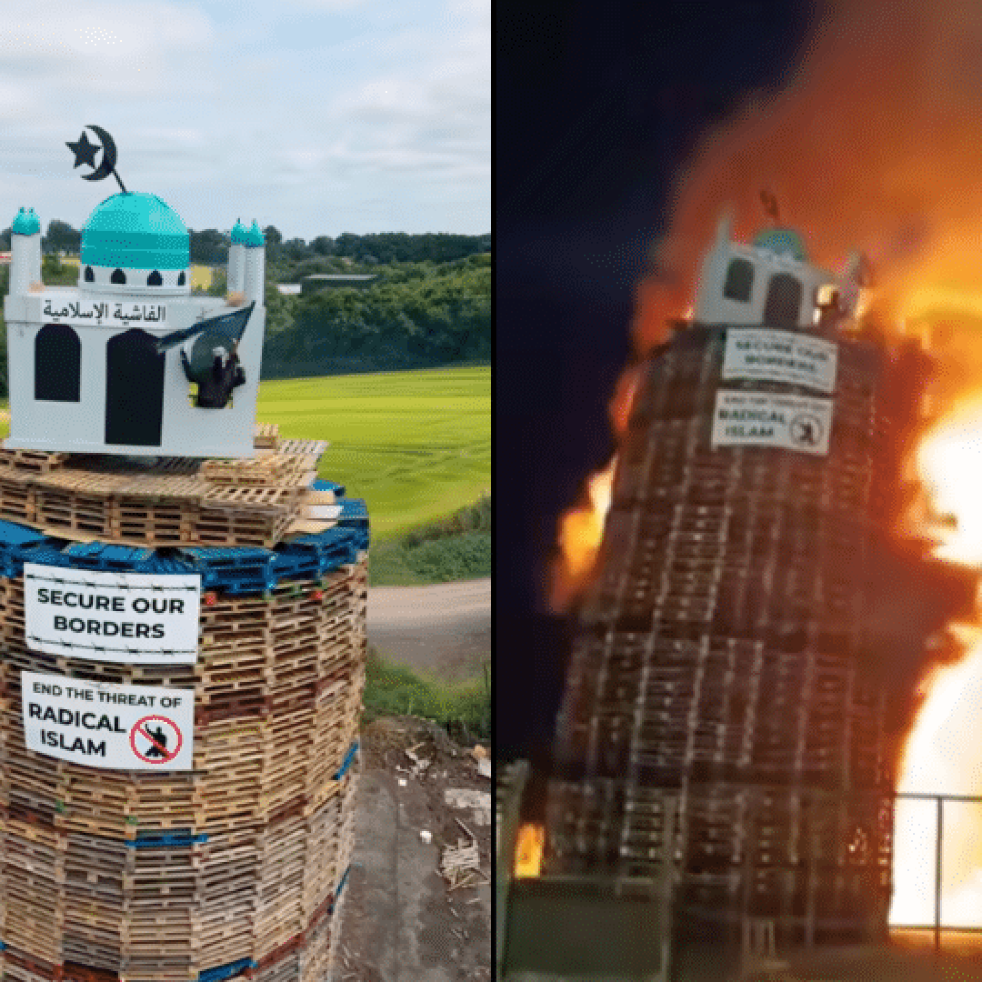 Mosque replica on loyalist bonfire reveals moribund ‘culture’ circling the drain