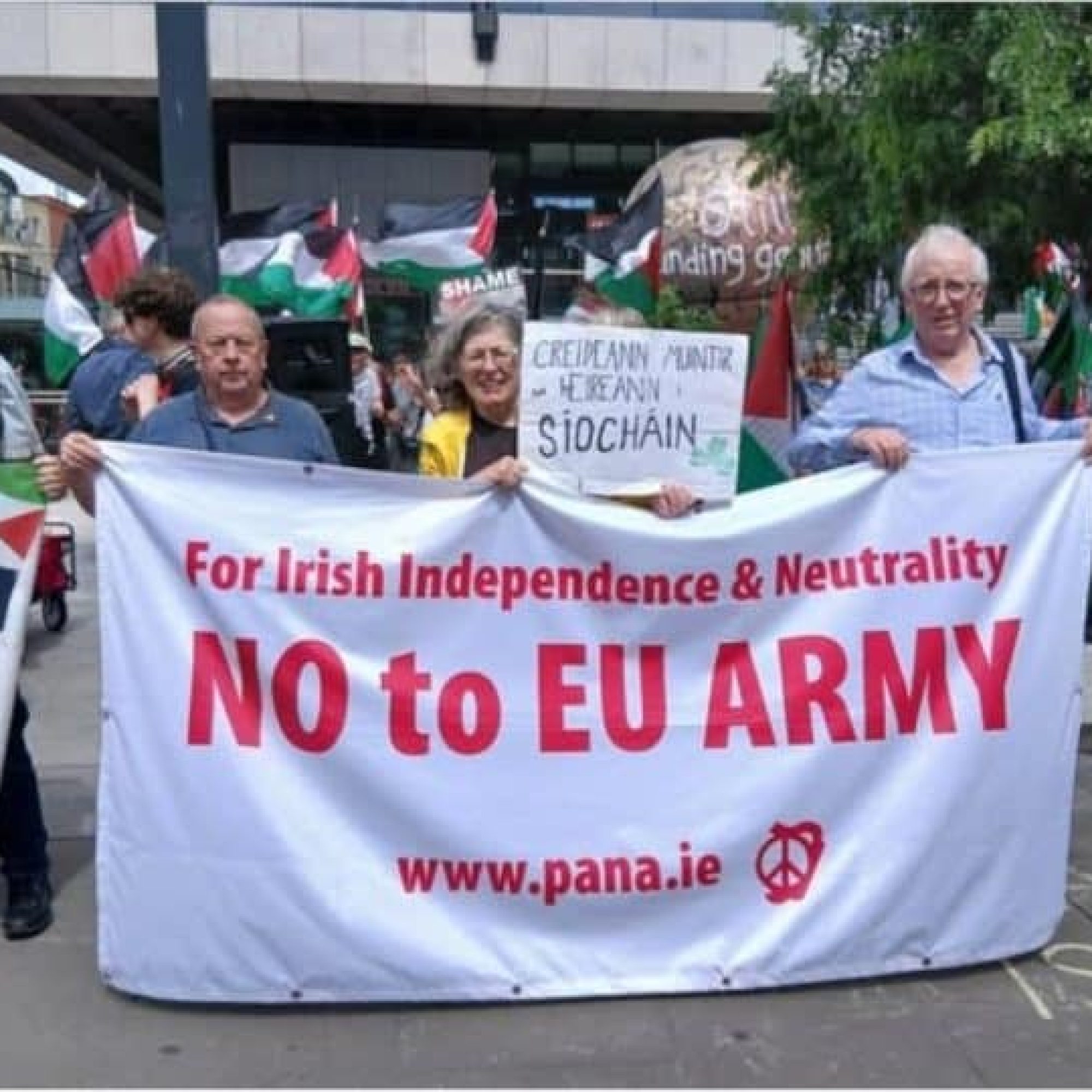 Ireland begins EU presidency as protesters denounce warmongering bloc