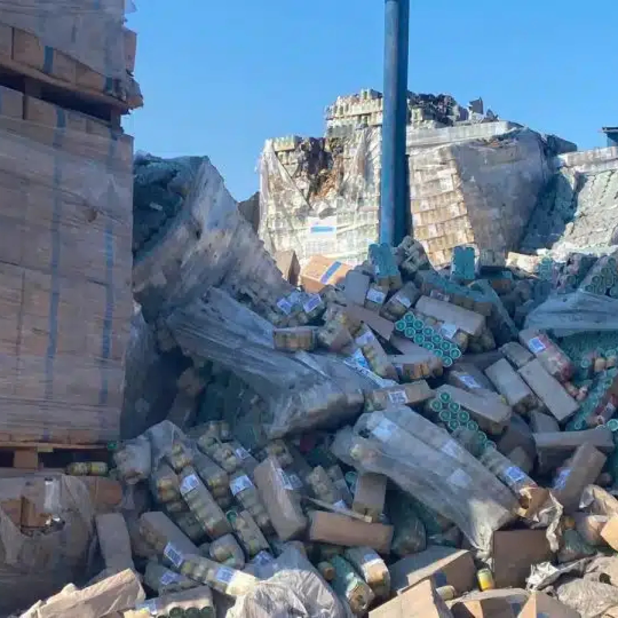 Israeli airstrike destroys Gaza warehouse, burying food aid for malnourished children and pregnant women under rubble