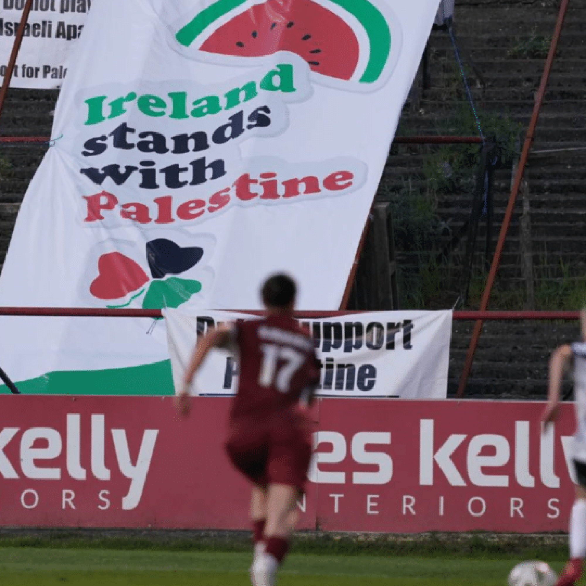 Palestine campaigners protesting scandalous Israel match occupy Irish Department of Sport